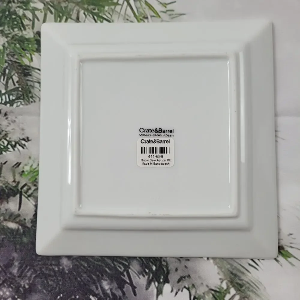 NWT Single Crate & Barrel Snow Deer 6